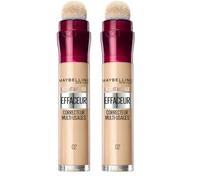 Maybelline New York - Anti-cernes/Correcteur Fluide - Instant Anti-Age L’Effaceur - Teinte : Beige Nu (02) - 6,8 ml (Lot de 2)