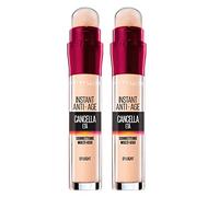 Maybelline New York Anti-Cernes Liquide Anti-Âge aux Baies de Goji et Haloxyl, Couvre les Cernes et les Petites Rides, Lot de 2, 01 Clair