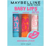 Maybelline New York Baby Lips Lot de 3 baumes à lèvres hydratants essentiels pour le soin des lèvres, 3 nuances, multi-nuances, 4,3 g (lot de 3)