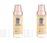 Maybelline New York Base de Maquillaje con Sérum Hidratante Dream Satin Liquid, Tono 021 Nude (Lot de 2)