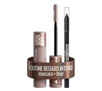 Maybelline New York - Coffret Idée Cadeau Saint-Valentin - Routine Regard Intense - Crayon Gel Yeux Effet Tatouage (Deep Onyx) & Mascara Volume Sensationnel (Very Black) - Tattoo Liner & Body