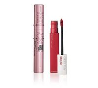 Maybelline New York Coffret idée cadeau yeux Sky Is The Limit, Comprend Mascara allongé Sky High et Teinte lèvres longue durée Matte Ink Pioneer (20)