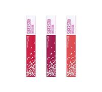Maybelline New York - Coffret Trio Collection Anniversaire - Encres à Lèvres Longue Tenue - Superstay Matte - Teintes : Life of The Party (390), Party Goer (395), Show Runner (400) - Parfum Gourmand