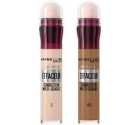 Maybelline New York - Lot de 2 Anti-cernes Fluide - Kit Correcteur & Contouring - Instant Anti-Age L’Effaceur - Teintes : Clair (03) & Olive Doré (145) - 2x 6,8 ml