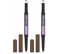 Maybelline New York - Crayon à Sourcils - Express Brow Satin Duo Crayon et Poudre - Teinte : Brunette (25) (Lot de 2)