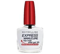 Maybelline New York Express Manucure Top Coat Effet Gel 3D Longue Tenue | Brillance intense, Pinceau juste dose, Application uniforme, Galbe parfait, S'enlève au dissolvant
