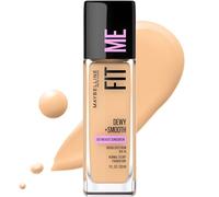 Maybelline New York Fit Me Dewy + Smooth Fond de teint 128 Warm Nude, 1 Fl. Oz (1 pièce)