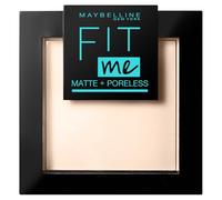 Maybelline New York Fit Me Poudre Compacte Matifiante 105 Ivoire 9g | Formule perlite, Contrôle brillance 16h, Dissimule pores, Peaux normales à grasses, Finition naturelle