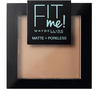 Maybelline New York Fit Me Poudre Compacte Matifiante 250 Beige 9g | Formule perlite, Contrôle brillance 16h, Micro-poudres estompantes, Finition naturelle longue durée