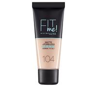 Maybelline New York Fond de teint Fluide Fit Me Matte & Poreless - 104 Ivoire Rosé, Lot de 3 (3 x 30ml)