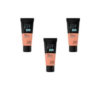 Maybelline New York Fond de teint Fluide Fit Me Matte & Poreless - 242 Miel Clair, Lot de 3 (3 x 30ml)