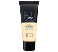 Maybelline New-York - Fond de teint Fluide Fit Me Matte & Poreless - Peaux normales à grasses - Teinte : 103 Pure Ivory - 30 ml
