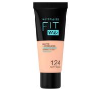 Maybelline New-York - Fond de Teint Fluide Fit Me Matte & Poreless - Peaux normales à grasses - Teinte : 124 Sable - 30 ml