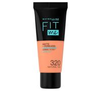 Maybelline New-York - Fond de teint Fluide Fit Me Matte & Poreless - Peaux normales à grasses - Teinte : 320 Brun Naturel - 30 ml