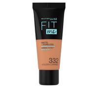 Maybelline New-York - Fond de teint Fluide Fit Me Matte & Poreless - Peaux normales à grasses - Teinte : 332 Caramel Doré - 30 ml