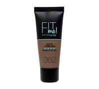 Maybelline New-York - Fond de teint Fluide Fit Me Matte & Poreless - Peaux normales à grasses - Teinte : 362 Doré Foncé - 30 ml