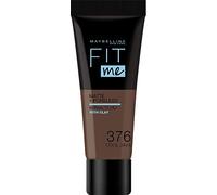 Maybelline New York - Fond de Teint Fluide Ton sur Ton Fit me! Matte and Poreless - Teinte : 376 Chocolat, NU