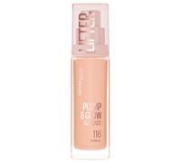 Maybelline New York Lifter Plump & Glow Fond de Teint Repulpant 116 30ml | 2% niacinamide et acide hyaluronique, Formule 90% soin, Couvrance modulable, Fini lumineux naturel, 18 teintes