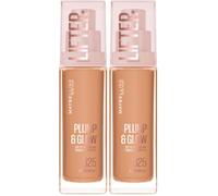 Maybelline New York Lifter Plump & Glow - Fond de Teint - Repulpe et Illumine Instantanément - Fini Uniforme, Lifté et Radieux - Teinte : 325-30 ml (Lot de 2)