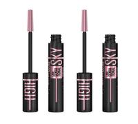 Maybelline New York- Lot de 2 Mascaras Volume et Longueur Illimitée - Cils Sensational Sky High - Cosmic Black Noir Intense - 7.