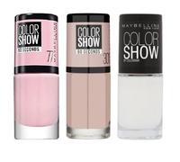Maybelline New York - Lot de 3 Vernis Colorshow - 77 Nebline/ 301 Love This Sweater/ 130 Winter Baby -
