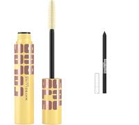 Maybelline New York - Lot Mascara Colossal Bubble Noir Waterproof + Crayon Gel Yeux Effet Tatouage - Waterproof & Tenue 36h - Tattoo Liner - Teinte : Deep Onyx