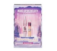Maybelline New York Make Up in The City Coffret Cadeau Noël avec Mascara Lash Sensational + Instant Anti-Âge Correcteur Multi-usages Light 01 + Pochette Fluffy