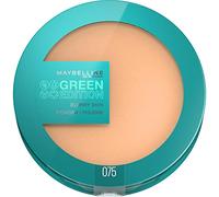 Maybelline New York - Poudre de Teint Matifiante - Enrichie en Beurre de Mangue Fouetté - 97% d'Ingrédients d'Origine Naturelle - Blurry Skin Green Edition - Teinte : 075 - Contenance : 9g