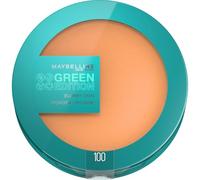 Maybelline New York - Poudre de Teint Matifiante - Enrichie en Beurre de Mangue Fouetté - 97% d'Ingrédients d'Origine Naturelle - Blurry Skin Green Edition - Teinte : 100 - Contenance : 9g