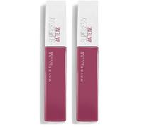 Maybelline New York - Rouge à Lèvres Mat Liquide - Longue Tenue - Superstay Matte Ink - Teinte : Lover (15) - 5 ml (Lot de 2)