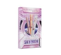 Maybelline New York Sky High Coffret Mascara Glitter Volume Longueur 7,2ml | Extraits bambou et fibres, 2 top coat pailletés Space Diamond Rosegold, Brosse flexible, Cils infiniment longs