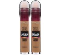 MAYBELLINE New York Stylo de correcteur, effet anti-âge instantané, effaceur avec micro-applicateur effaçable, n° 145 Olive chaude, 6,8 ml (Lot de 2)