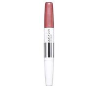 Maybelline New York Superstay 24H Rouge à Lèvres Longue Tenue Delicious 150 | Formule 2 étapes, Baume enrichi vitamine E, Sans transfert ni ternissement, Fini satiné confort, Hydratation brillance