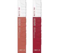 Maybelline New York SuperStay Matte Ink Couleur 65 Seductress + 80 Roler - 2 Rouges à Lèvres Avec Applicateur à Pointe
