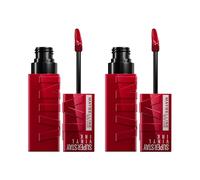 Maybelline New York SuperStay Vinyl Ink Encre à Lèvres avec Effet Vinyle Brillant et Tenue jusqu'à 16 Heures.Formule sans Décoloration, Couleur 55 Royal - 2 Rouge à Lèvres