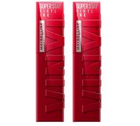Maybelline New York SuperStay Vinyl Ink Lot de 2 rouges à lèvres Teinte couleur 55 Royal brillant et lumineux Effet vinyle durable jusqu'à 16 h Formule sans transfert