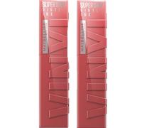 Maybelline New York SuperStay Vinyl Ink Teinte à Lèvres Couleur 35 Cheeky Effet Vinyle Brillant et Lumineux Durée Jusqu'à 16h Formule Sans Transfert - 2 Rouges à Lèvres