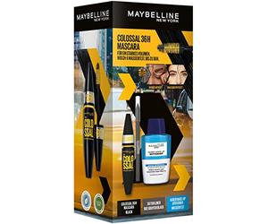 Maybelline New York The Colossal Colossal Lot de 3 kits : mascara noir 36H, crayon gel de tatouage, démaquillant pour les yeux waterproof