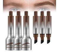 Maybelucky Pinceau à sourcils, pinceau biseauté pour sourcils et chocolat à immersion, crayon de maquillage naturel, pinceau de maquillage anti-taches, portable, étanche, mat (chocolat)