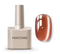 MAYCHAO Vernis à ongles gel œil de chat 15 ml - 1 vernis à ongles magnétique en bronze vitré avec aimant - Vernis à ongles gel holographique œil de chat pour nail art, manucure, bricolage à la maison