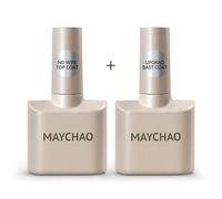 Maychao Vernis À Ongles Gel Sans Lingette Couche De Finition Couche De Base Apprêt Uv Led 12ml Vernis Rehausseur Tremper Vernis Semi Permanent Pour Nail Art.Double Bottle A11.