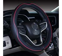 Mayco Bell 2019 Nouvelle Couverture de Voiture en Cuir Microfibre très Grand 17 18 19 Pouces pour Les Gros camions (Noir Rouge, 41,5-42 cm ')