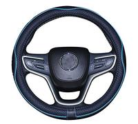Mayco Bell 2019 Nouvelle Couverture Noire de Volant en Cuir Microfibre pour F-150 Tundra Range Rover (Noir Bleu, 39-40.25cm)