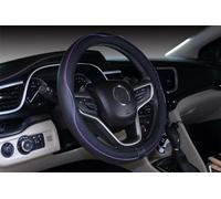 Mayco Bell Housse de Volant de Petite Taille, antidérapante, sûre, Douce, Respirante, Durable, Contour Complet, Prise en Main Confortable en Cuir Microfibre (35,9 à 36,2 cm, Noir et Violet)