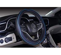 Mayco Bell Housse de volant de voiture pour homme et femme, antidérapante, sûre, douce, respirante (noir bleu)