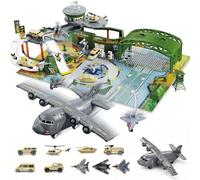 Maycoly Jeu de Base Militaire avec Tour de Commandement, Chars, hélicoptères et Avions, Jouet éducatif pour Enfants dès 3 Ans