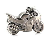 Maycom® 82503 Porte-clés 3D classique à chaîne, motif casque de moto, Métal., Moto., S