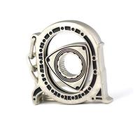 Maycom® Porte-clés rotatif Motif moteur Wankel, Argenté mat, S