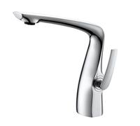 MayCon MISTO | Mitigeur Lavabo en Laiton Massif | Robinet de Salle de Bain Design Monocommande | Cartouche Céramique | Mousseur Économie d'Eau | Modèle BS-301-CR (Chromé)