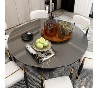 Mayda Film de Protection de Table Rond Transparent, 2 mm d'épaisseur, Film de Protection de Table en PVC Transparent avec Bords arrondis, Nappe sur Mesure ou Disponible en différentes Tailles